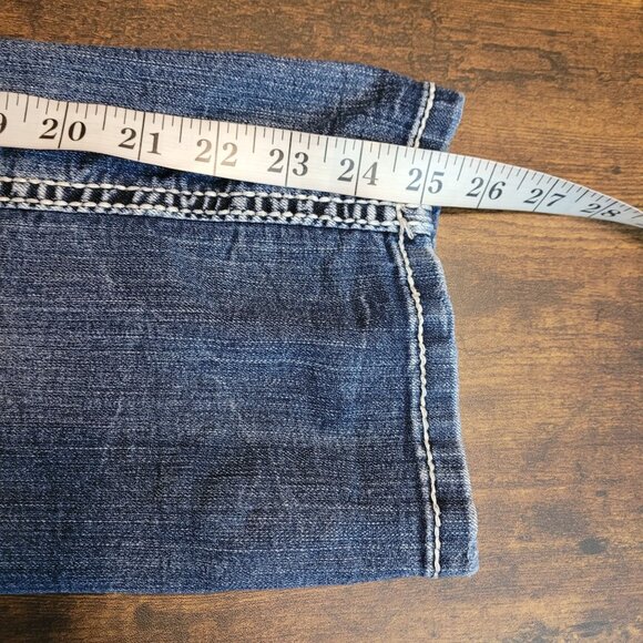 Silver Jeans Sz 30 Suki Capri Mid Rise Tummy Control Thick Stitch Stretch Denim - Picture 11 of 13